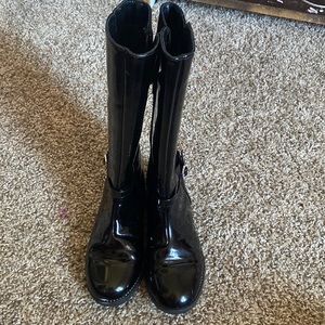 Black Patent Leather Toddler Stylish Boots